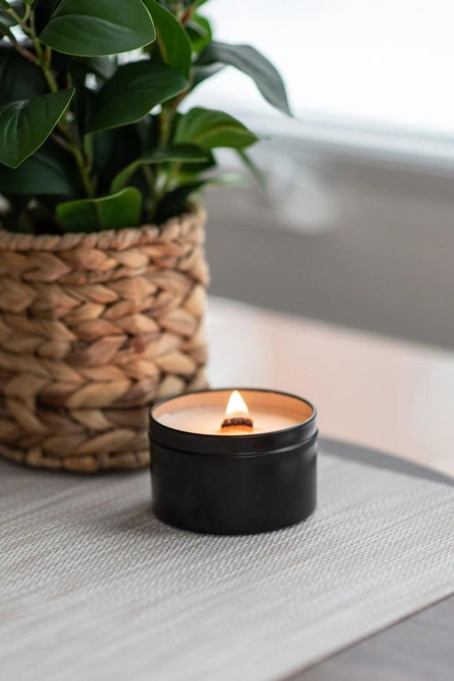 Spruce it Up Wood Wick Black Soy Candle