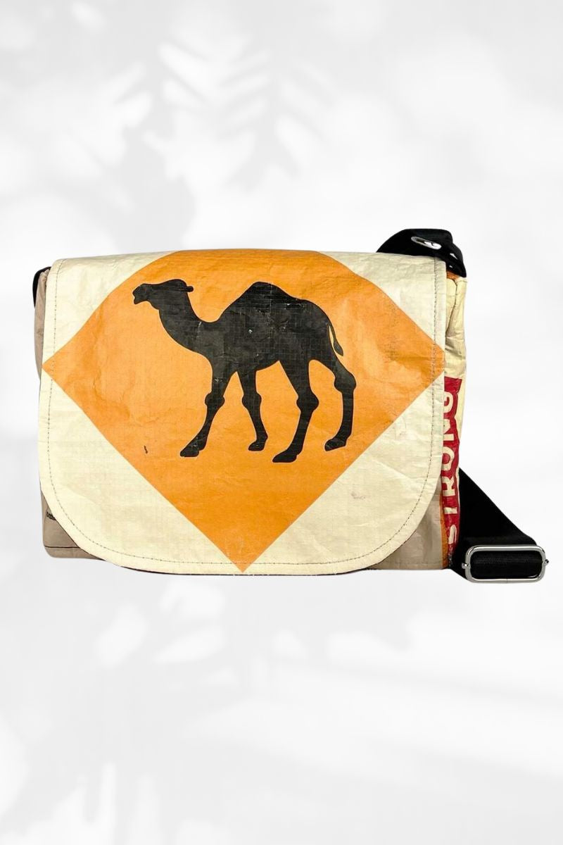Camel Recycled Cement Bag- Small Messenger