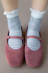 Glitter Ruffle Casual Socks