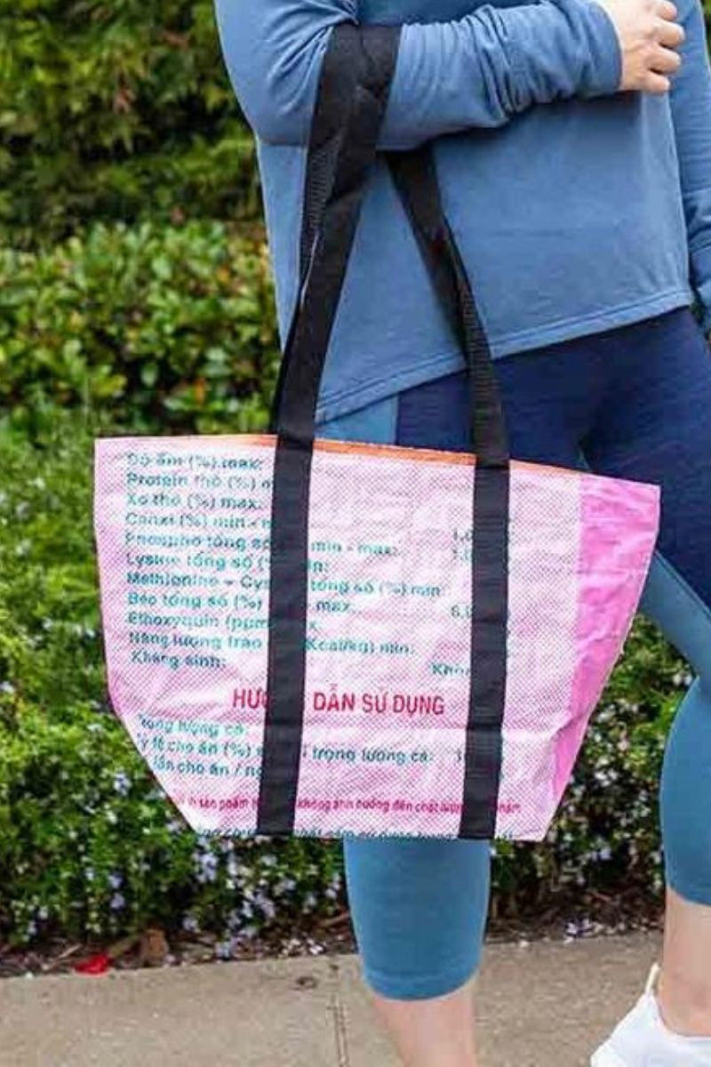 Recycled Large Zip Shoulder Bag