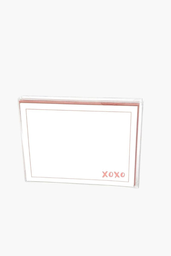 XOXO - Box of 6 letterpress flat notecards