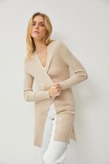 Long Ribbed Duster