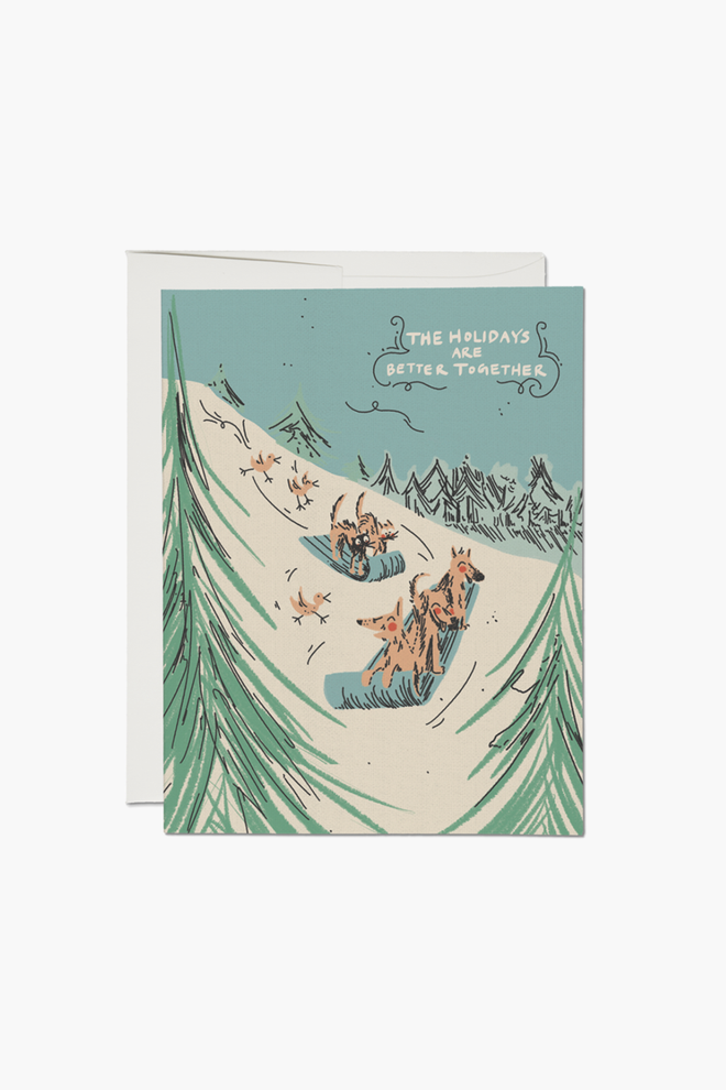 Sled Dogs Holiday Greeting Card