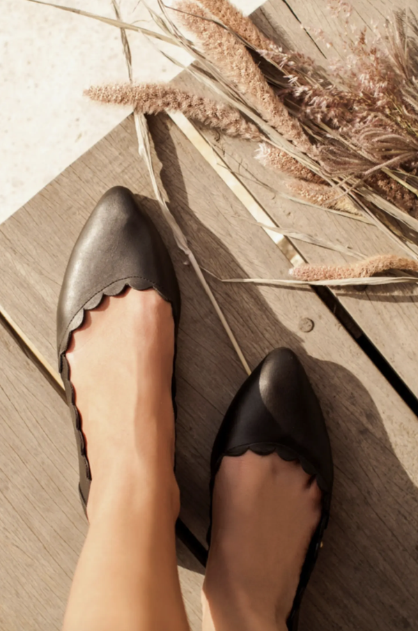Valentina Leather Ballet Flats