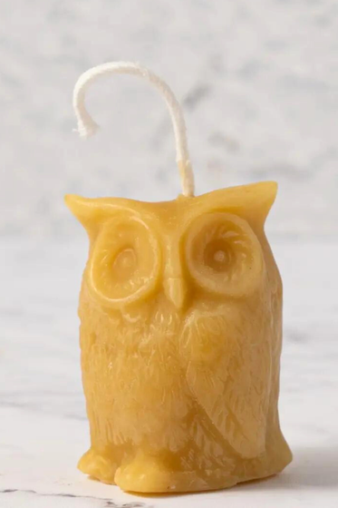 Beeswax Owl Candle