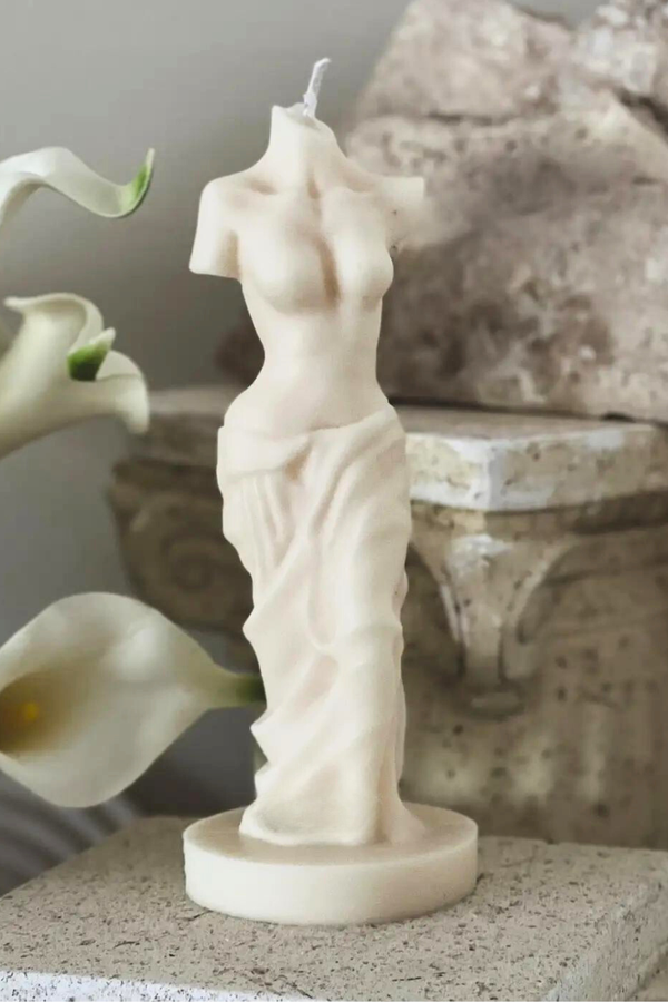 Greek Goddess Statue Candle