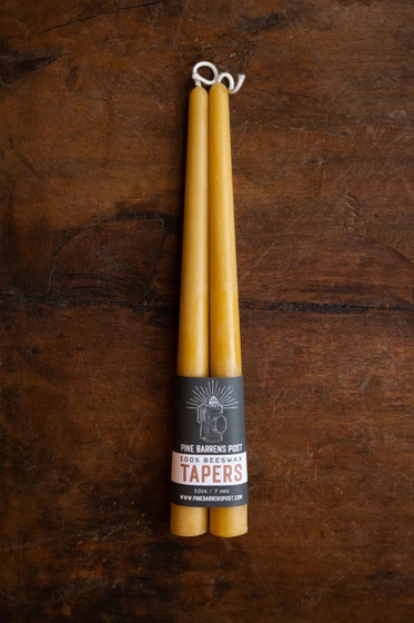10" Beeswax Tapers