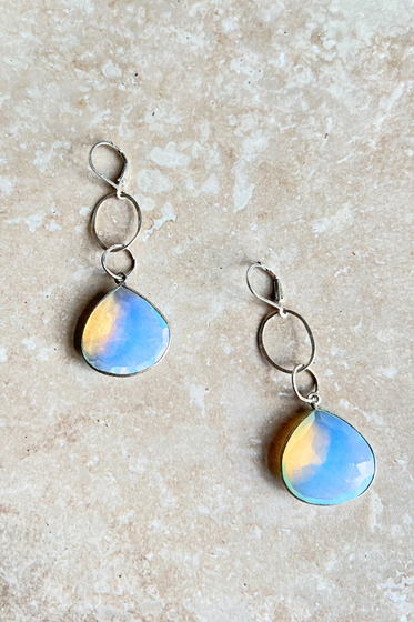 Rainbow Moonstone Teardrops
