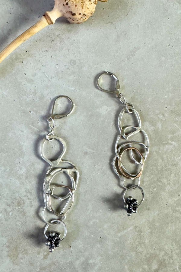Mixed Metal Layers Earring