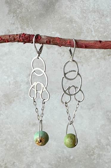 African Turquoise Earrings