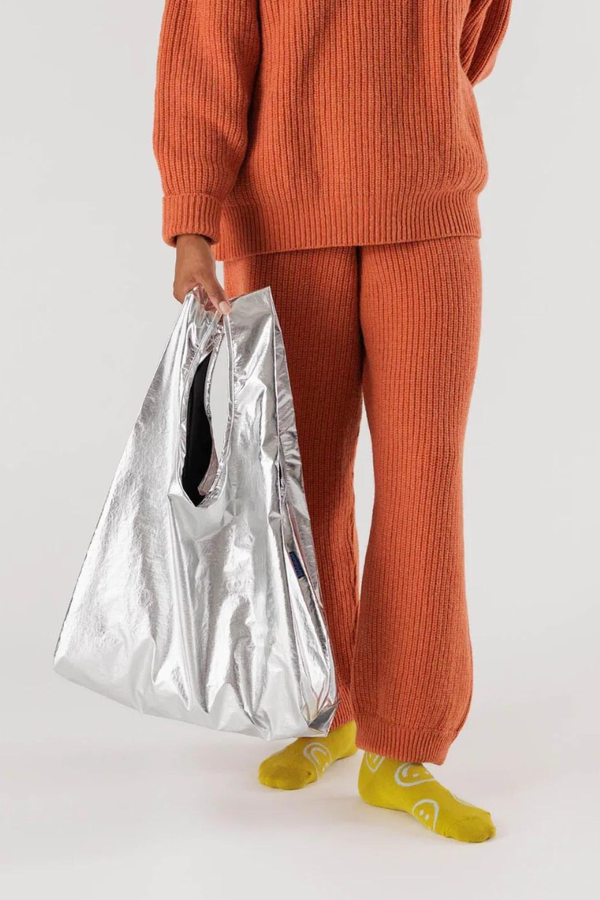 Standard Baggu Metallic Silver