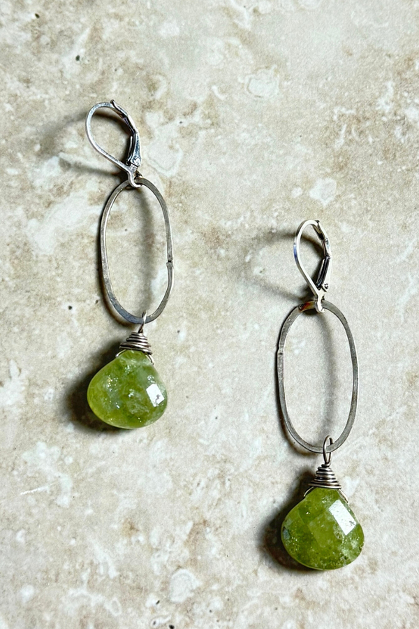 Green Garnet Earrings