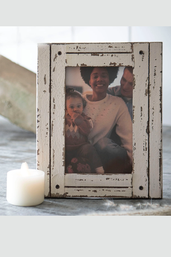 4X6 Heartland Photo Frame White