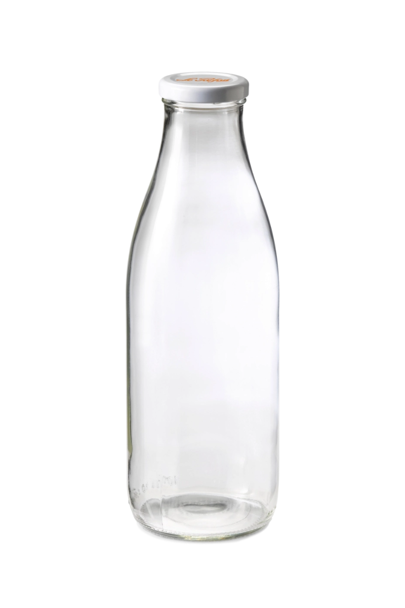 French Glass Milk Beverage Bottle