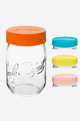 Bulk Storage Glass Jar Screw Top Color Plastic Lid