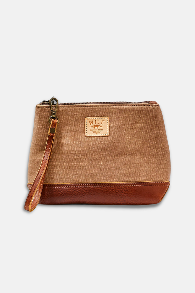 Canvas and Leather Pouch