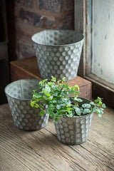 Metal Honeycomb Pot Set of 3