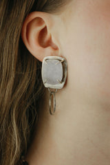 Druzy Quartz Studs