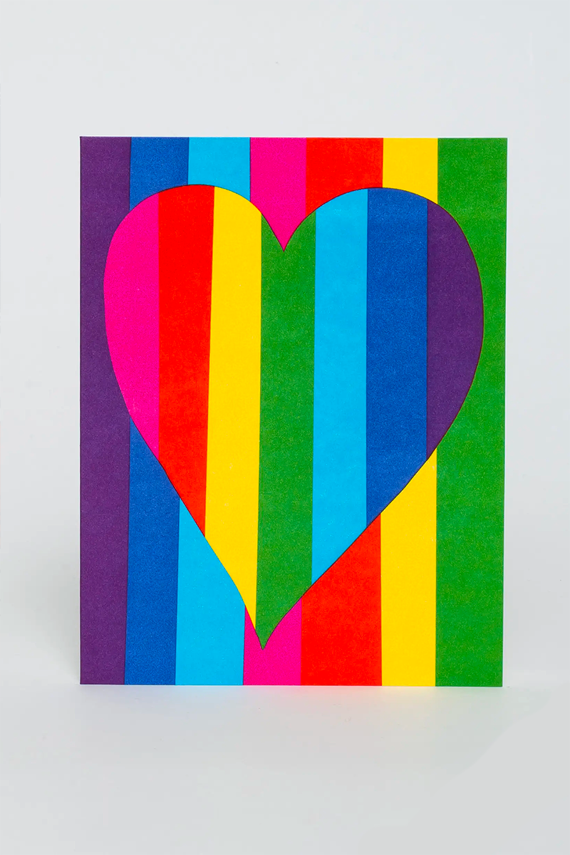 HELLO! LUCKY Rainbow Heart Card