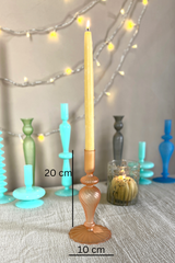 Colorful Glass Candlestick Holder