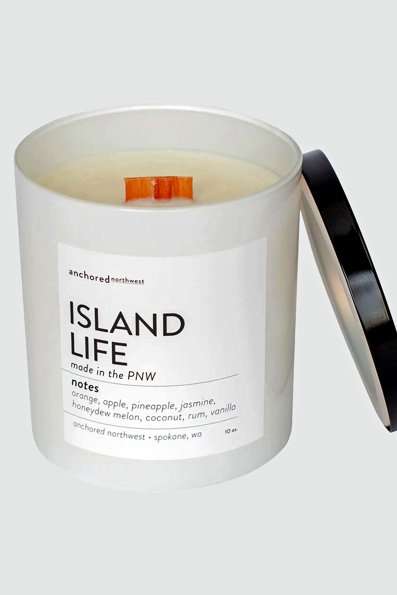 Island Life White Tumbler Candle