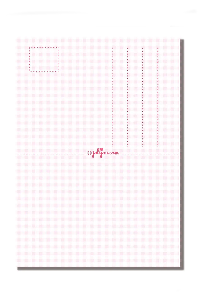 Pink Retro Daisy Postcard