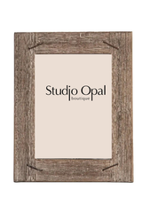 5 x 7 inch Distressed Wood Picture Frame with Nail Accents