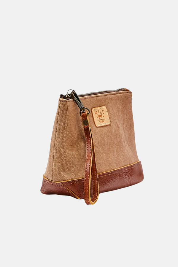 Canvas and Leather Pouch